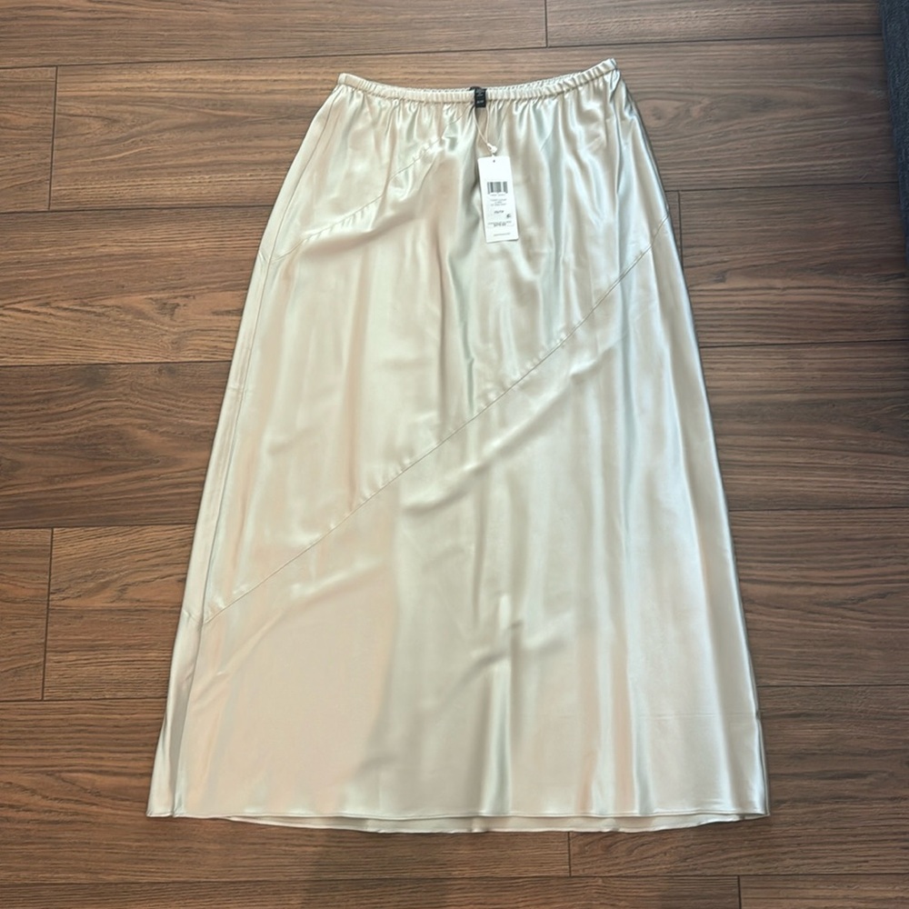 Eileen Fisher F/L bias skirt silk midi skirt